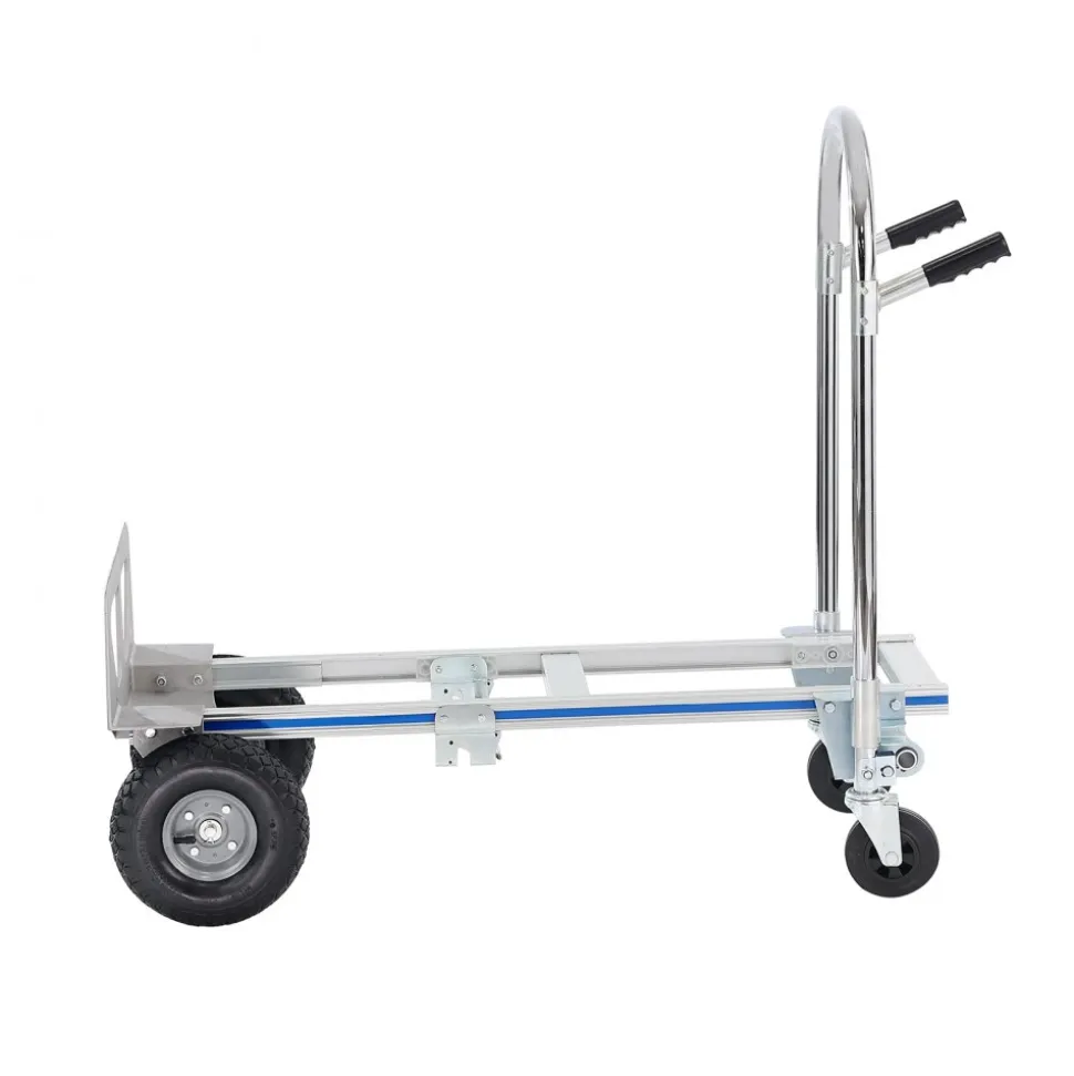 VEVOR Aluminum Hand Truck, 2 in 1, 800 lbs Load Capacity, Heavy Duty Industrial Convertible Folding Hand Truck and Dolly, Utility Cart Converts from Hand Truck to Platform Cart with Rubber Wheels