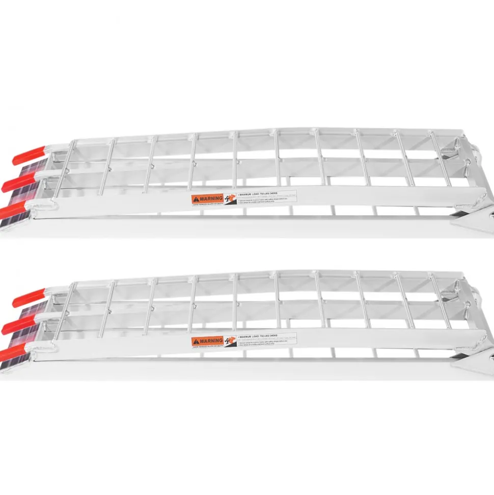 VEVOR Aluminum Ramps, 1500 lbs Folding Loading Ramps for Pickup Trucks Bed, Trailers Ramp with Load Straps for Dirt Bike, UTV, ATV, Trucks, Lawn Mowers, Snowblower, Cargo Trailer, 89"L x 12"W, 2 Pcs