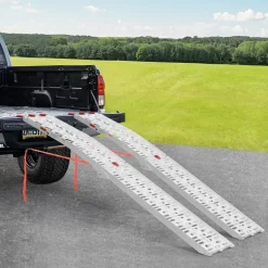 VEVOR Aluminum Ramps, 1500 lbs, 2Pcs Heavy-duty Ramps with Wider Ramp Surface, Universal Stable Loading Ramp with Handles, Fit for ATV, UTV, Motorcycle, Electric Bicycle, etc.