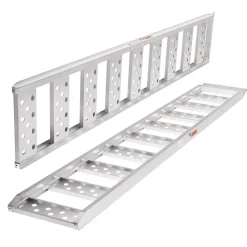 VEVOR Aluminum Ramps, 1250lbs, Straight Ramp with Treads and Load Straps, Portable Loading Ramp for Motorcycles, ATVs, Trucks, Lawn Mower, Dirt Bike, Garden Tractor, 78