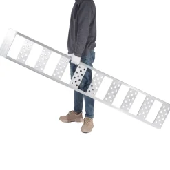 VEVOR Aluminum Ramps, 1250lbs, Straight Ramp with Treads and Load Straps, Portable Loading Ramp for Motorcycles, ATVs, Trucks, Lawn Mower, Dirt Bike, Garden Tractor, 78