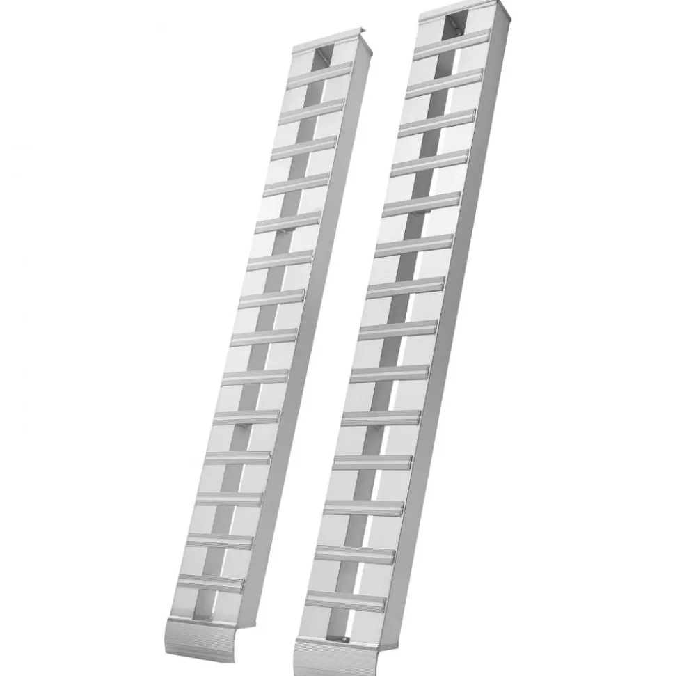 VEVOR Aluminum Trailer Ramps, 2PCS 96 x 15 in, Heavy-Duty Truck Ramp Set, 10000LBS Combined Capacity ATV Loading Ramps for Pickup Trucks, Motorcycles, Lawn Mowers, Cars, Farm Tractors, Carts