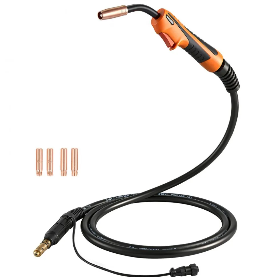 VEVOR 100A MIG Welding Gun with 10FT Cable, Replacement for Lincoln Magnum 100L (K530-6) - with 5PCS Mig Welding Contact Tips