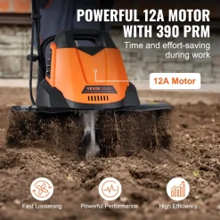 VEVOR 12 Amp Electric Tiller, 18
