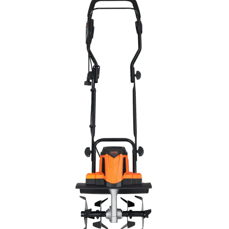 VEVOR 10 Amp Electric Tiller, 14" Tilling Width 3.94" Tilling Depth Corded Electric Tiller/Cultivator, Steel Mn Tines, Rototiller for Garden Lawn Soil Digging