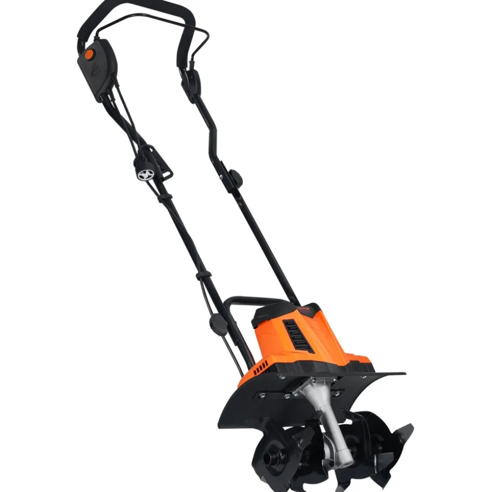 VEVOR 10 Amp Electric Tiller, 14" Tilling Width 3.94" Tilling Depth Corded Electric Tiller/Cultivator, Steel Mn Tines, Rototiller for Garden Lawn Soil Digging