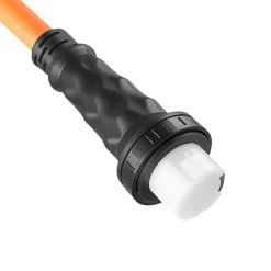 VEVOR 50 Amp Generator Cord, 50 Feet, 125/250V RV Power Cord NEMA 14-50P to SS2-50R with Twist Lock, Grip Handle, Heavy Duty 6AWG/3 + 8AWG/1 Generator Cable, for RV Camper Generator to House, Orange