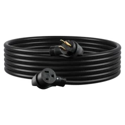 VEVOR 30-Amp Generator Extension Cord, 50 Foot, 250 Volts 7500 Watts Heavy Duty Power Cable, NEMA 6-50P to 6-50R SWT 8AWG Flexible Welder Extension Cord, with Storage Bag, for Generators, ETL Listed