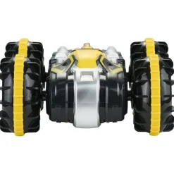 VEVOR Amphibious Remote Control Car Boat, 2.4GHz 12 km/h, 4WD Waterproof RC Car for Kids, 360° Rotating Stunt Car with 2 Batteries, All Terrain Water Beach Pool Toy for 6+ Year Old Boys Girls, Yellow