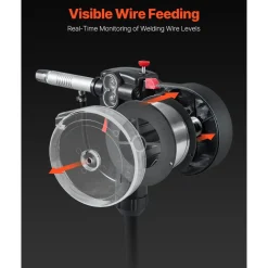 VEVOR 100Amp Spool Gun with 10FT Cable, Compatible with Hobart Handler 210 MVP Mig Welders, Suitable for 0.023