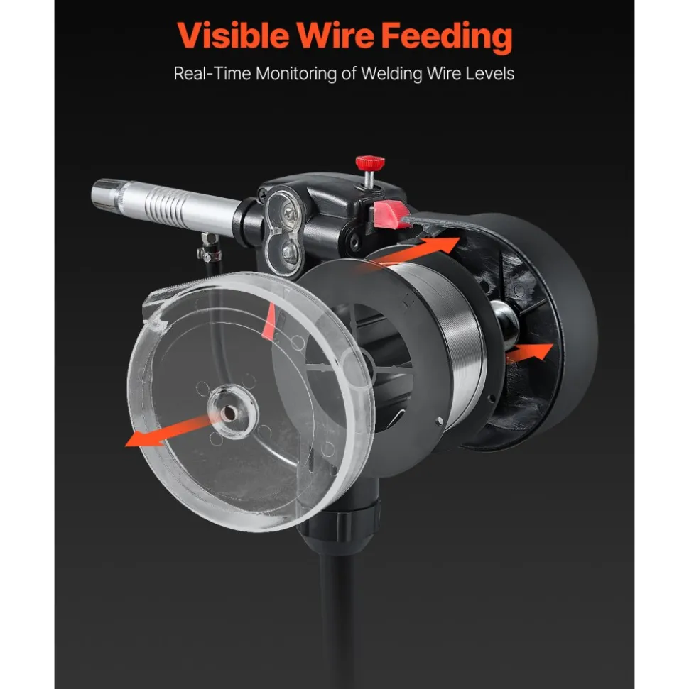 VEVOR 100Amp Spool Gun with 10FT Cable, Compatible with Hobart Handler 210 MVP Mig Welders, Suitable for 0.023", 0.030" and 0.035" Flux Core/Solid/Aluminum Welding Wires
