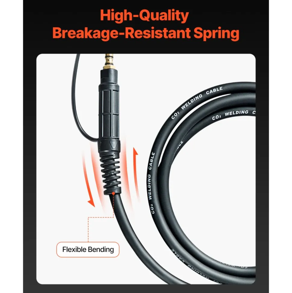 VEVOR 100Amp Spool Gun with 10FT Cable, Compatible with Hobart Handler 210 MVP Mig Welders, Suitable for 0.023", 0.030" and 0.035" Flux Core/Solid/Aluminum Welding Wires