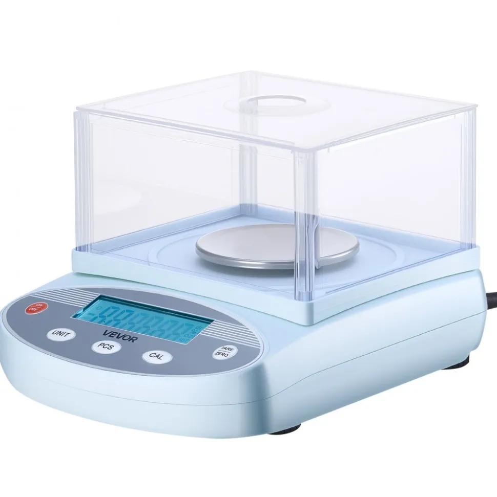 VEVOR Analytical Balance, 200 g x 0.001 g, High Precision Accuracy Lab Scale, 13 Units Electronic Digital Analytical Balance with Glass Draft Shield and Weighing Pan, for Laboratory Jewelry Pharmacy