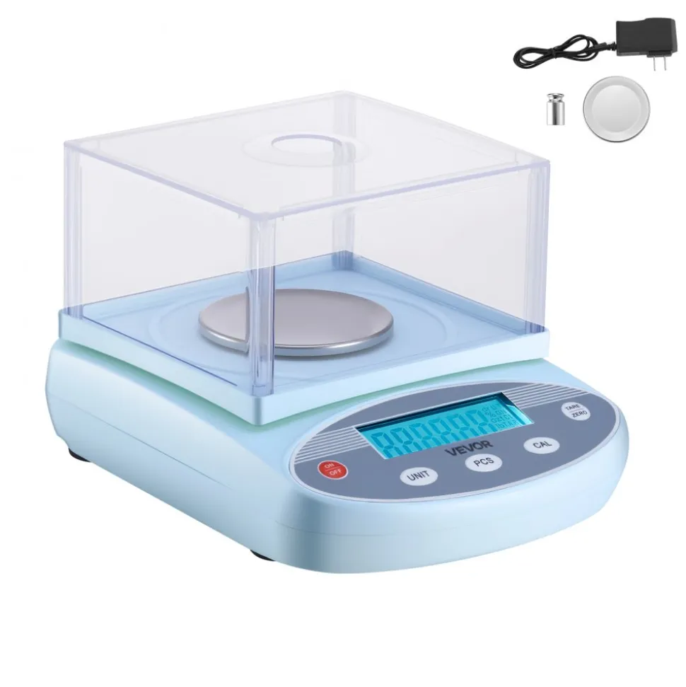 VEVOR Analytical Balance, 200 g x 0.001 g, High Precision Accuracy Lab Scale, 13 Units Electronic Digital Analytical Balance with Glass Draft Shield and Weighing Pan, for Laboratory Jewelry Pharmacy