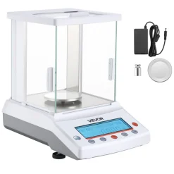 VEVOR Analytical Balance, 120 g x 0.001 g High Precision Accuracy Lab Scale, g/oz/ct/mg 4 Units Electronic Digital Analytical Balance with Glass Draft Shield, for Laboratory Jewelry Pharmacy
