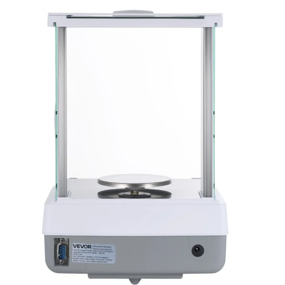 VEVOR Analytical Balance, 220 g x 0.1 mg, 0.0001 g High Precision Accuracy Lab Scale, g/oz/ct/mg 4 Units Electronic Digital Analytical Balance with Glass Draft Shield, for Laboratory Jewelry Pharmacy