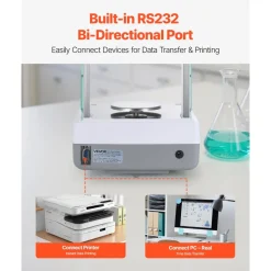 VEVOR Analytical Balance, 220 g x 0.1 mg, 0.0001 g High Precision Accuracy Lab Scale, g/oz/ct/mg 4 Units Electronic Digital Analytical Balance with Glass Draft Shield, for Laboratory Jewelry Pharmacy