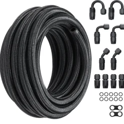 VEVOR 8AN Fuel Line Kit, 20 FT Fuel Hose Kit, 0.43