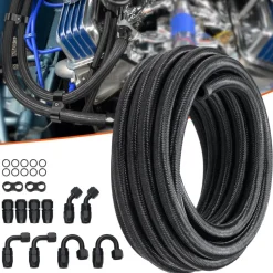 VEVOR 6AN Fuel Line Kit, 20 FT Fuel Hose Kit, 0.34