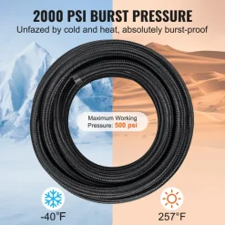 VEVOR 6AN Fuel Line Kit, 20 FT Fuel Hose Kit, 0.34