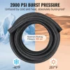 VEVOR 10AN Fuel Line Kit, 10 FT Fuel Hose Kit, 0.55" Nylon Stainless Steel Braided Fuel Line Oil/Gas/Diesel Hose End Fitting Kit, with 7 PCS Swivel Fitting Adapter Kit, Black