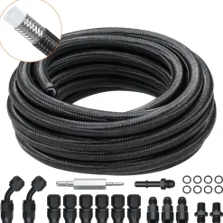 VEVOR 6AN Fuel Line Kit, 25 FT Fuel Hose Kit, 5/16