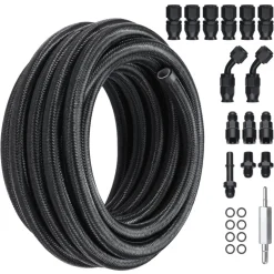 VEVOR 6AN Fuel Line Kit, 25 FT Fuel Hose Kit, 5/16