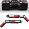 VEVOR Angled Spring Loaded Mud Flap Hangers, 1-1/8" Bolt Spacing Mudflap Hangers for Semi Trucks, 1 Pair Heavy Duty Semi Truck Mud Flap Hanger Set with Reflective Strips, Black