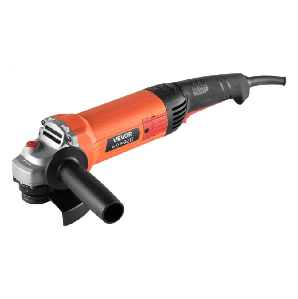 VEVOR Angle Grinder, 5" Electric Grinder Power Tool, 10Amps 10000RPM High-Speed Corded Angle Grinders with 230° Adjustable Dust Guard for Metal Grinding, Cutting, Rust Removal (Disc Not Included)