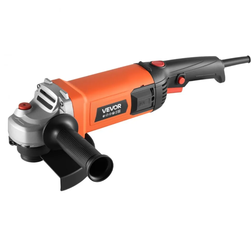 VEVOR Angle Grinder, 7" Electric Grinder Power Tool, 13Amps 8500RPM High-Speed Corded Angle Grinders with 270° Adjustable Dust Guard for Metal Grinding, Cutting, Rust Removal (Disc Not Included)
