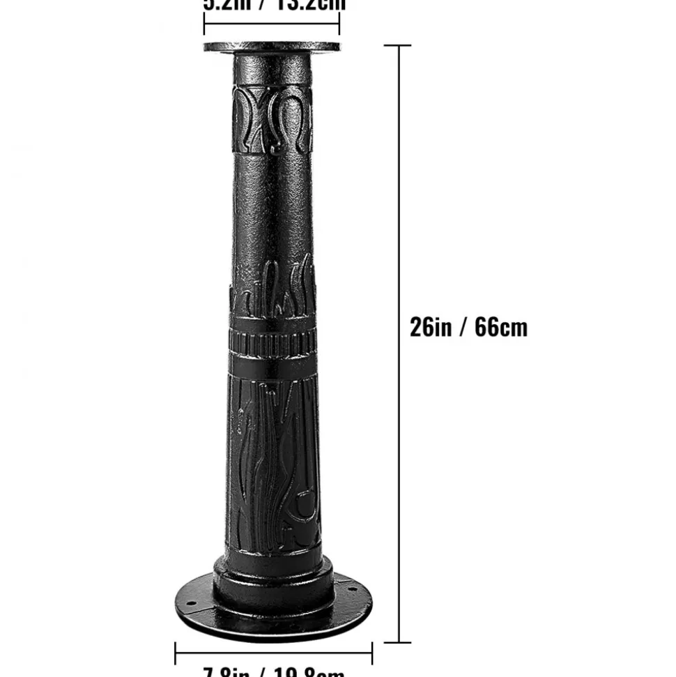 VEVOR Antique Hand Water Pump Stand Pitcher Pump Stand Cast Iron Well Pump Stand with Pre-set 0.5" Holes for Easy Installation Old Fashion Pitcher Hand Pump Stand for Home Yard Pond Garden Outdoors B