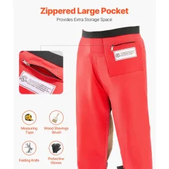 VEVOR Apron Style Chainsaw Chaps, Class C, 8 Layers Chainsaw Pants with Adjustable Belt & Gear Pocket, Chain Saw Chaps for Men/Women, Chainsaw Safety Equipment for Loggers Forest Workers, Large