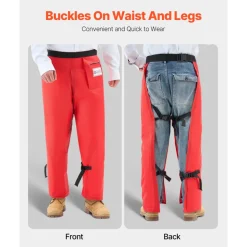 VEVOR Apron Style Chainsaw Chaps, Class C, 8 Layers Chainsaw Pants with Adjustable Belt & Gear Pocket,  Chain Saw Chaps for Men/Women, Chainsaw Safety Equipment for Loggers Forest Workers, Medium