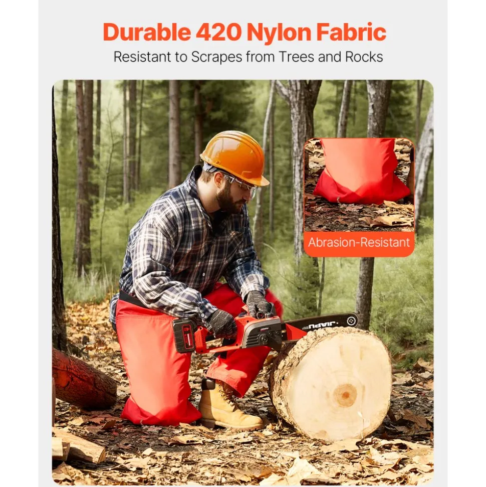 VEVOR Apron Style Chainsaw Chaps, Class C, 8 Layers Chainsaw Pants with Adjustable Belt & Gear Pocket, Chain Saw Chaps for Men/Women, Chainsaw Safety Equipment for Loggers Forest Workers, Medium