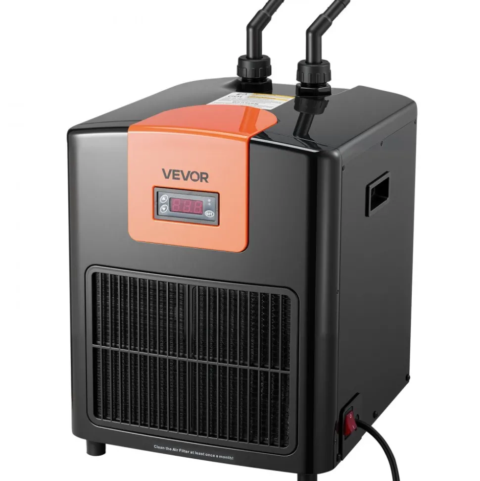 VEVOR Aquarium Chiller 110 Gallon, 1/3 HP Water Chiller for Hydroponics, Fast Cooling for Fish Tank,Axolotl,Coral Reef,Quiet Refrigeration Compressor, Titanium Evaporator,Complete Fittings