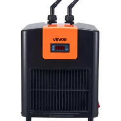 VEVOR Aquarium Chiller 110 Gallon, 1/3 HP Water Chiller for Hydroponics, Fast Cooling for Fish Tank,Axolotl,Coral Reef,Quiet Refrigeration Compressor, Titanium Evaporator,Complete Fittings