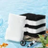 VEVOR Aquarium Filter Media Pads, 6 PCS with Impeller for AQ700 & AQ1000, Canister Floss Replacement Media for Fish Tank, Zirconia Impeller Shaft, 3 Black Polyurethane Foam & 3 White Polyester Fiber