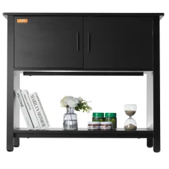 VEVOR Aquarium Stand, 40 Gallon Fish Tank Stand, 36.6 x 18.9 x 31.5 in Steel and MDF Turtle Tank Stand, 335 lbs Load Capacity, Reptile Tank Stand with Storage Cabinet and Embedded Power Panel, Black