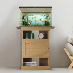VEVOR Aquarium Stand, 75 Gallon Fish Tank Stand, 52 x 19.7 x 32.3 in Steel and MDF Turtle Tank Stand, 626 lbs Load Capacity, Reptile Tank Stand with Storage Cabinet and Embedded Power Panel, Black