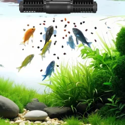 VEVOR Aquarium Wave Maker, 25W, 2380 GPH Adjustable Cross Flow Pump with Controller, Magnetic DC 24V Aquarium Powerhead, Strong Magnetic Base, 360° Rotating Wavemaker, for Saltwater Marine Freshwater