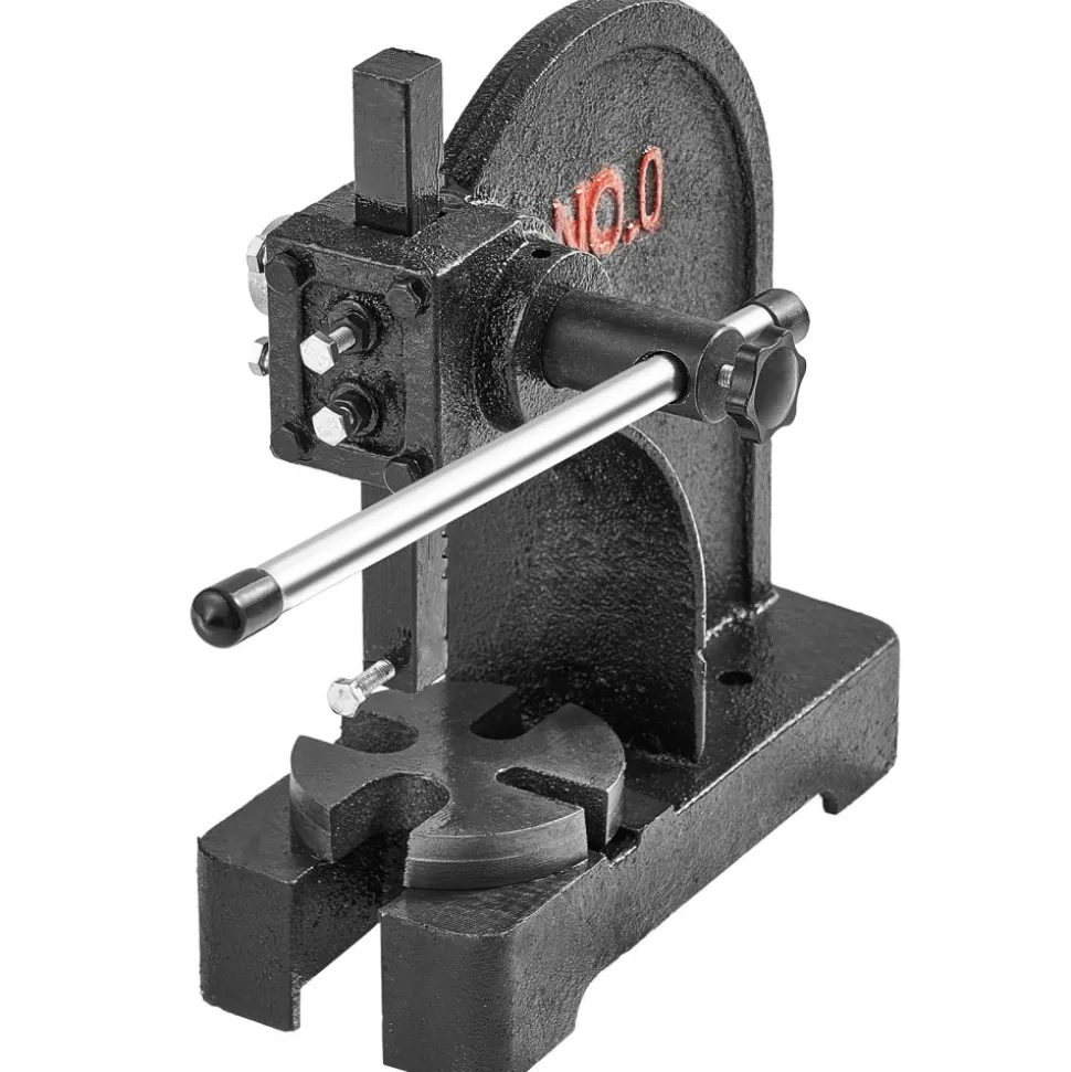VEVOR Arbor Press, 0.5 Ton Manual Arbor Press, 4.6" Maximum Height, Cast Iron Heavy-duty Manual Desktop Arbor Press, Precision Hand Press for Stamping, Bending, Stretching, Forming