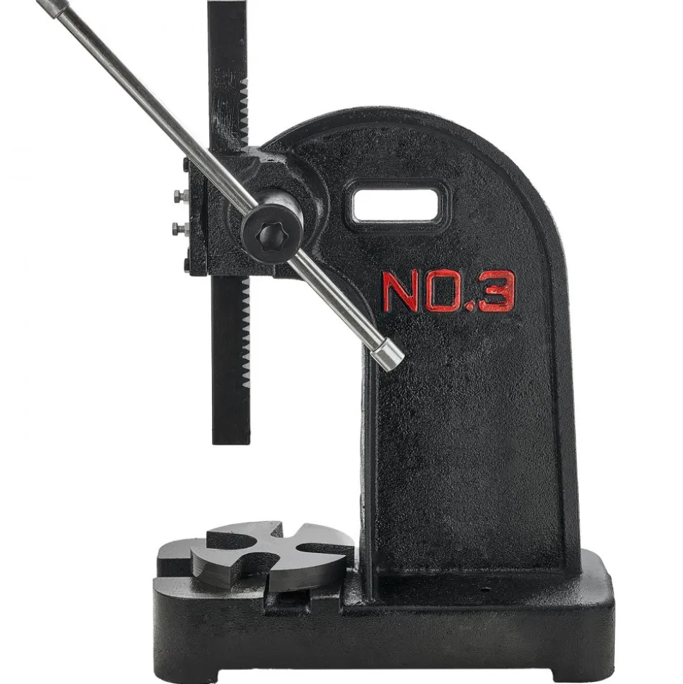 VEVOR Arbor Press, 3 Ton Manual Arbor Press, 12.2" Maximum Height, Cast Iron Heavy-duty Manual Desktop Arbor Press, Precision Hand Press for Stamping, Bending, Stretching, Forming