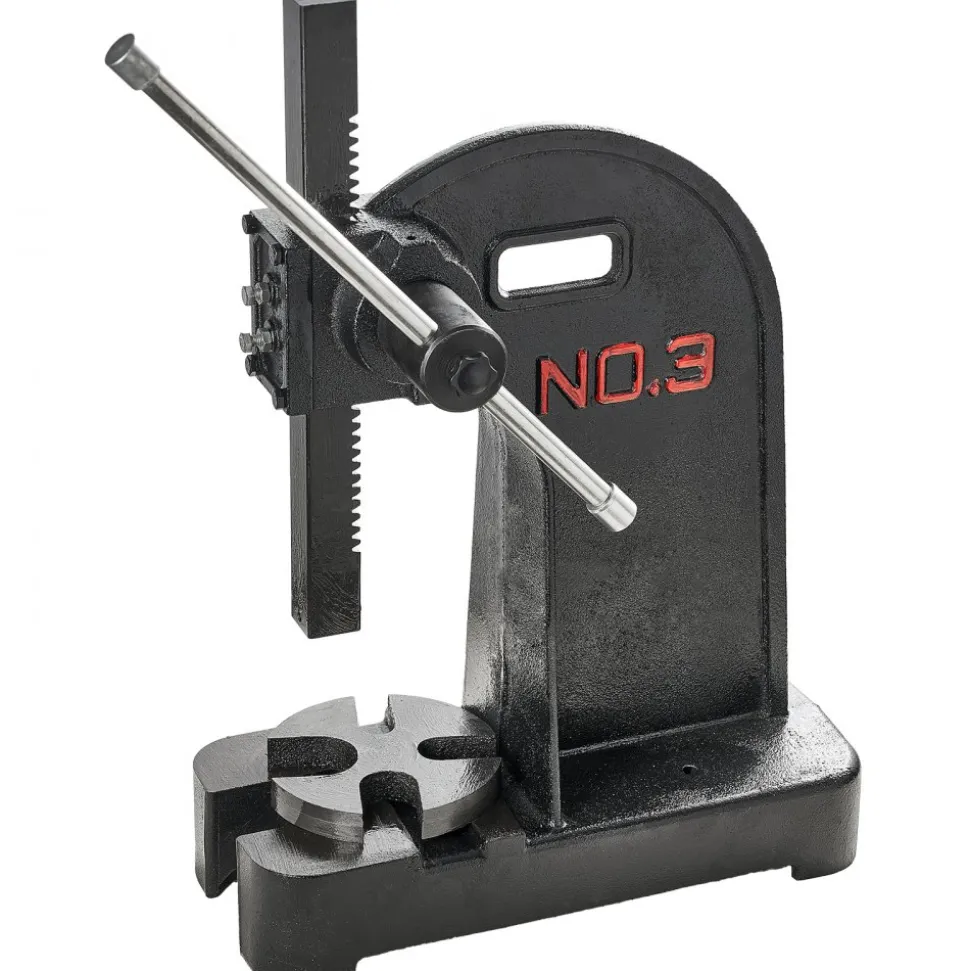 VEVOR Arbor Press, 3 Ton Manual Arbor Press, 12.2" Maximum Height, Cast Iron Heavy-duty Manual Desktop Arbor Press, Precision Hand Press for Stamping, Bending, Stretching, Forming