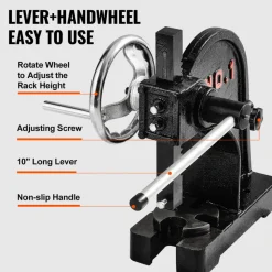 VEVOR Arbor Press, 1 Ton Manual Arbor Press with Handwheel, 5.9