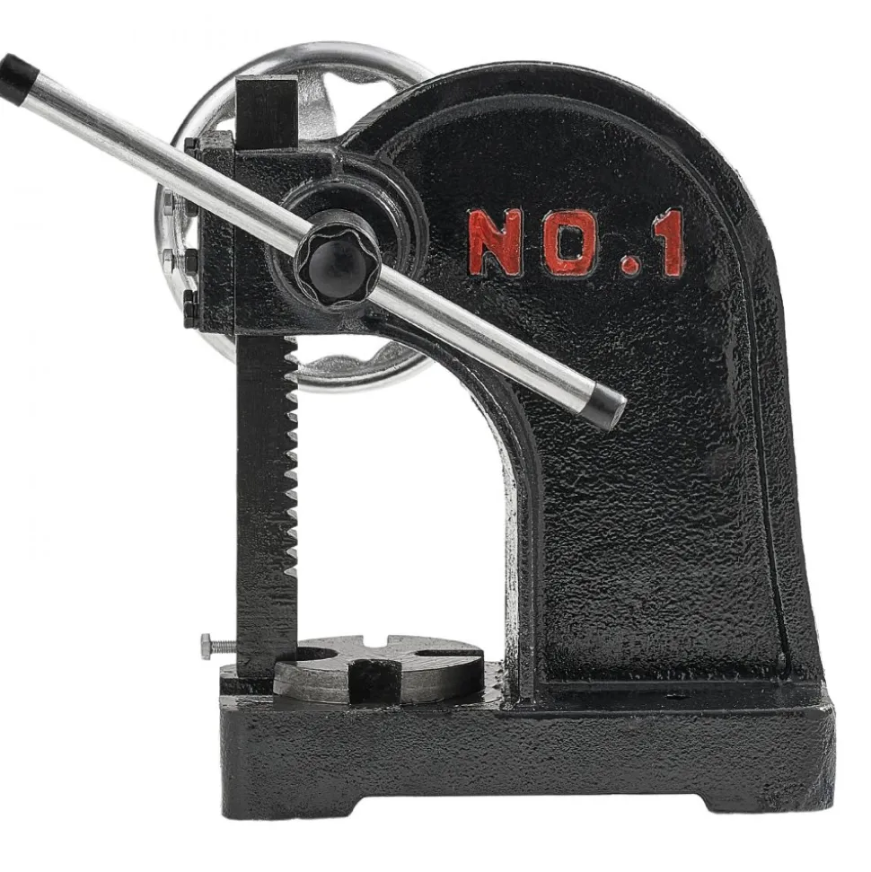 VEVOR Arbor Press, 1 Ton Manual Arbor Press with Handwheel, 5.9" Maximum Height, Cast Iron Heavy-duty Manual Desktop Arbor Press, Precision Hand Press for Stamping, Bending, Stretching, Forming