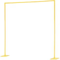 VEVOR Arch Backdrop Stand, 8 x 8 ft, Stable Structure, Easy Assembly, Square Gold Metal Arch Backdrop Stand for Wedding, Birthday Party, Graduation, Holiday Celebration, and Ceremony Decoration