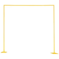VEVOR Arch Backdrop Stand, 8 x 8 ft, Stable Structure, Easy Assembly, Square Gold Metal Arch Backdrop Stand for Wedding, Birthday Party, Graduation, Holiday Celebration, and Ceremony Decoration