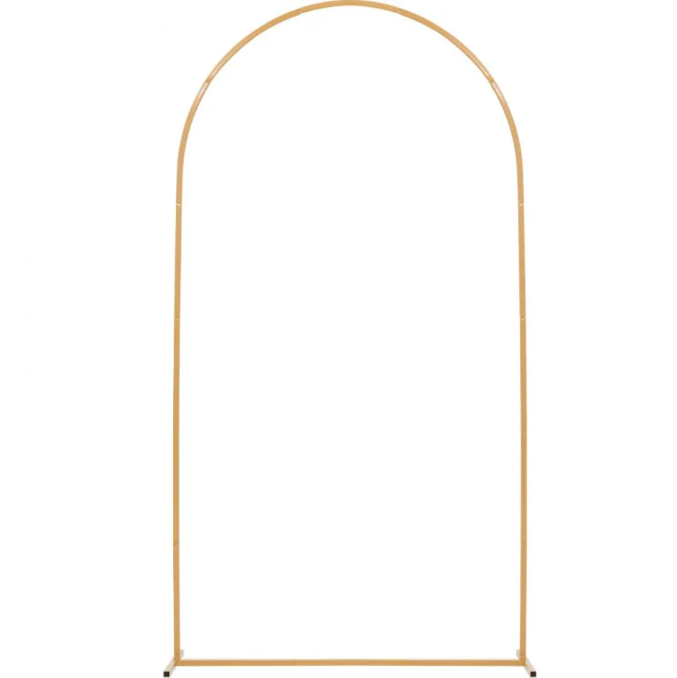 VEVOR Arch Backdrop Stand, 7.2 x 4 ft, Stable Structure, Easy Assembly, 1 Piece Gold Metal Arch Backdrop Stand for Wedding, Birthday Party, Graduation, Holiday Celebration, and Ceremony Decoration
