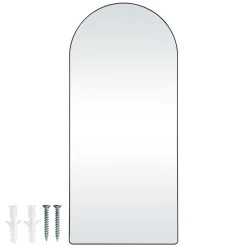 VEVOR Arched Full Length Mirror, 71'' x 32'', Large Free Standing Leaning Hanging Wall Mounted Floor Mirror with Stand Aluminum Alloy Frame, Full Body Dressing Mirror for Living Room Bedroom, Black