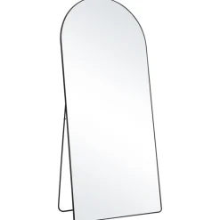 VEVOR Arched Full Length Mirror, 71'' x 32'', Large Free Standing Leaning Hanging Wall Mounted Floor Mirror with Stand Aluminum Alloy Frame, Full Body Dressing Mirror for Living Room Bedroom, Black